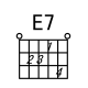 E7和弦指法图 E7和弦的按法