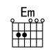 Em和弦指法图 Em和弦的按法
