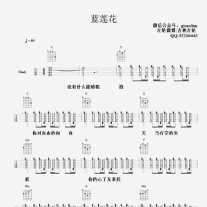 蓝莲花吉他谱 左轮《蓝莲花》吉他谱