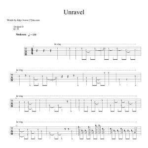 《东京喰种—Unravel》GTP吉他谱