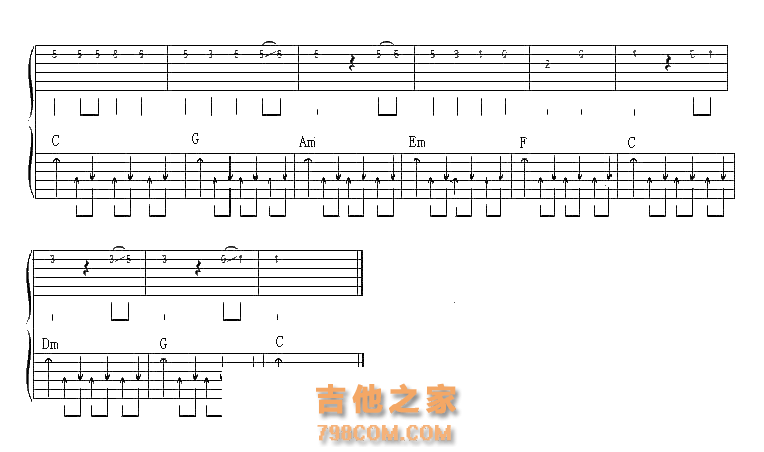 宾阳乐队《孤独》吉他谱六线谱