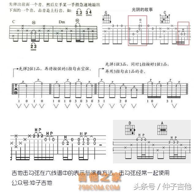 左手酷炫技巧，击弦、勾弦、滑音，吉他初学者必备