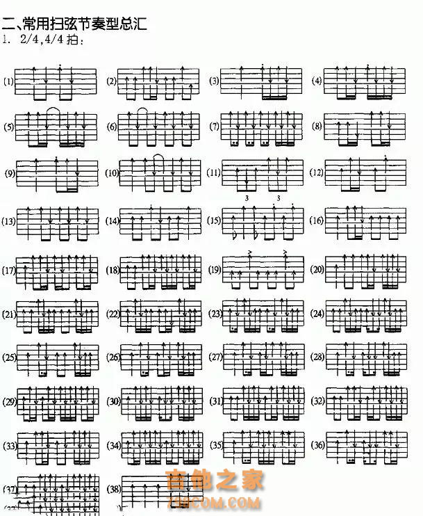 常用节奏型，吉他必备良药｜60秒