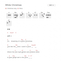 [圣诞歌]White Christmas吉他谱A调和弦版 Christmas song