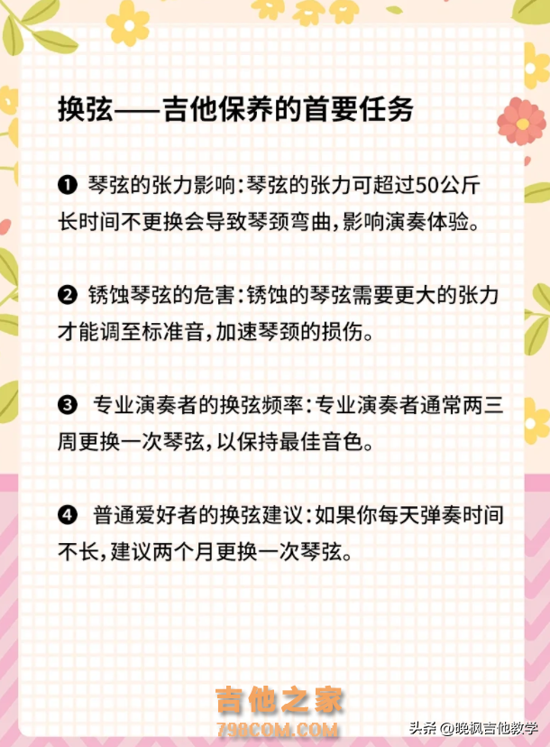 吉他谱符号，你真的懂了吗？【吉他保养秘籍】换弦与指板护理