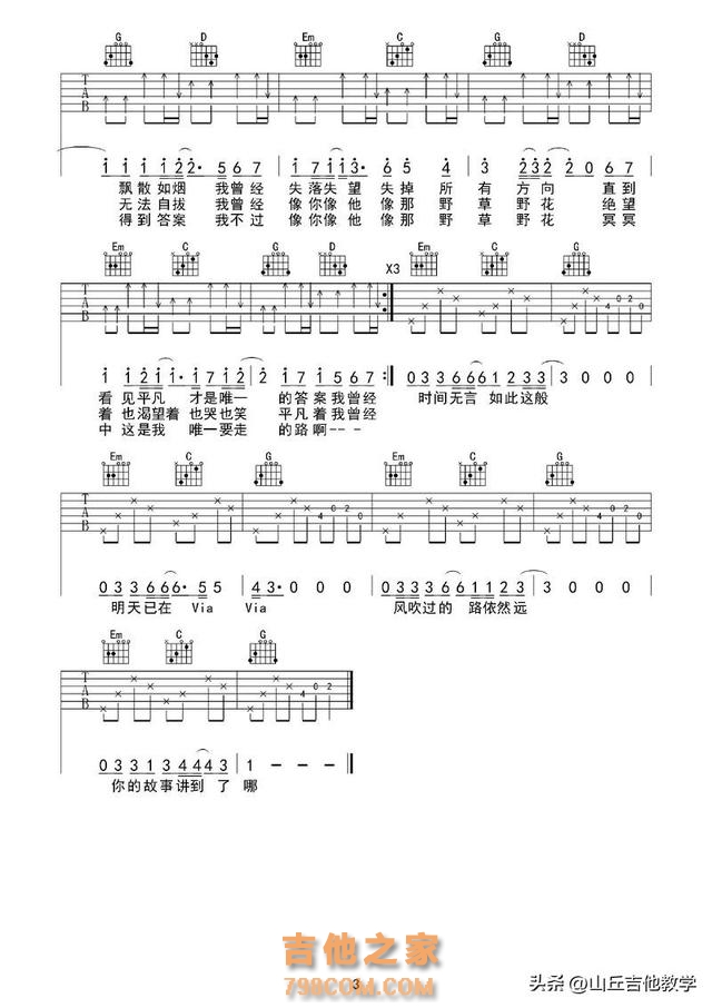初学吉他小白怎么认识吉他谱？看完这篇文章，吉他谱应该能拿下了
