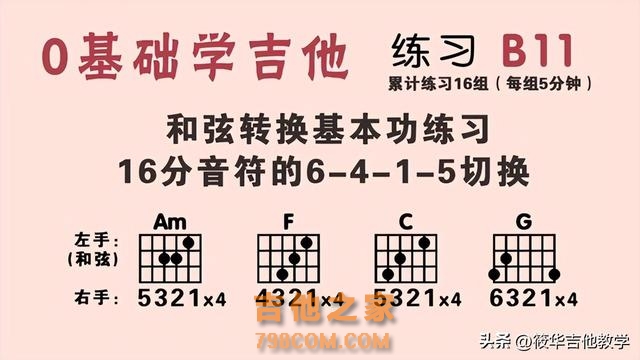 你们催的教学来了！今教第4个和弦，加上前3个就很万能了#吉他