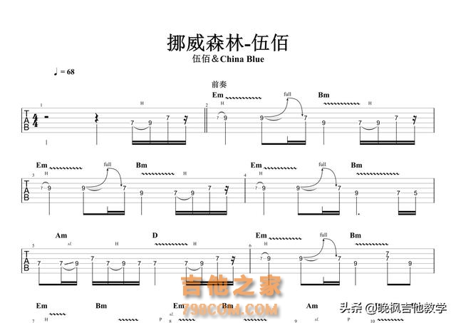 零基础吉他入门难？伍佰《挪威的森林》轻松扫弦，学会这首歌足够