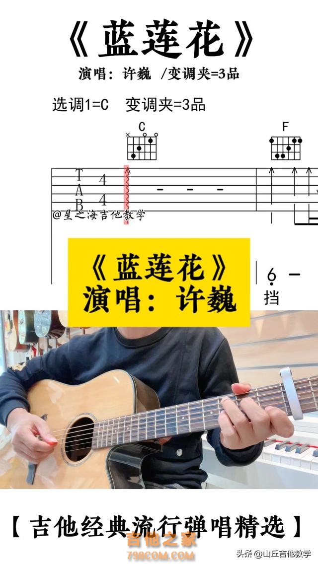 吉他小白，学会《蓝莲花》？学不会？你只需要这套弹唱技巧！