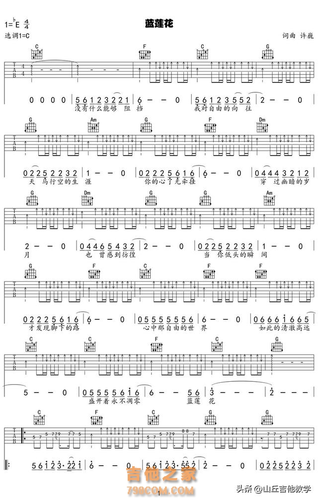 吉他小白，学会《蓝莲花》？学不会？你只需要这套弹唱技巧！