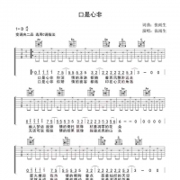 张雨生《口是心非》吉他谱