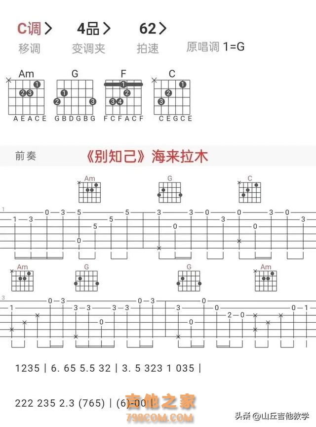 吉他小白也能弹唱《别知己》？超简单教学！