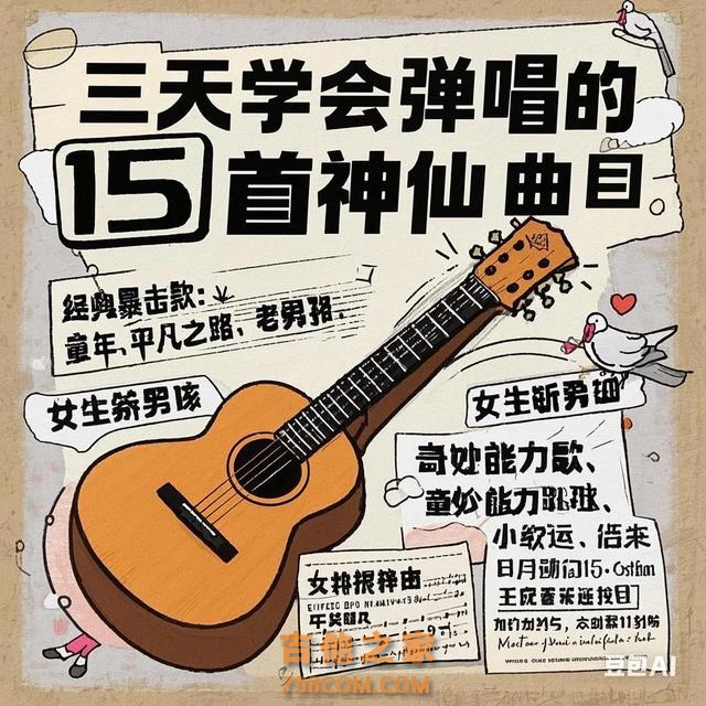 吉他弹唱新手必看的入门歌曲今天他来了