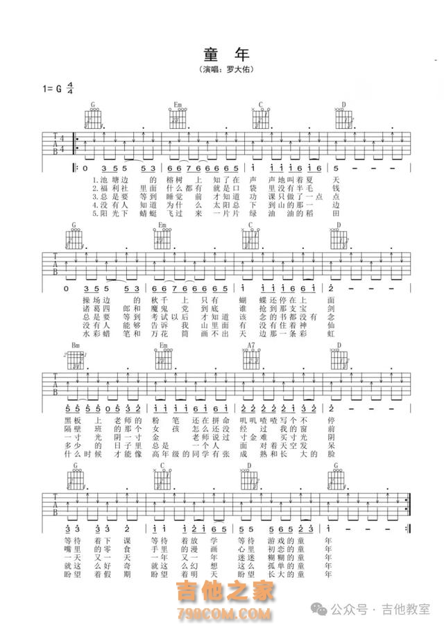 10首经典青春校园歌曲，重温那段青涩岁月（附吉他谱）